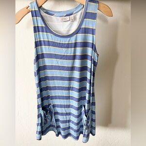 Logo Lori Goldstein| Jersey Knit Striped Tank Top, Size Small•••Flowy & Comfy